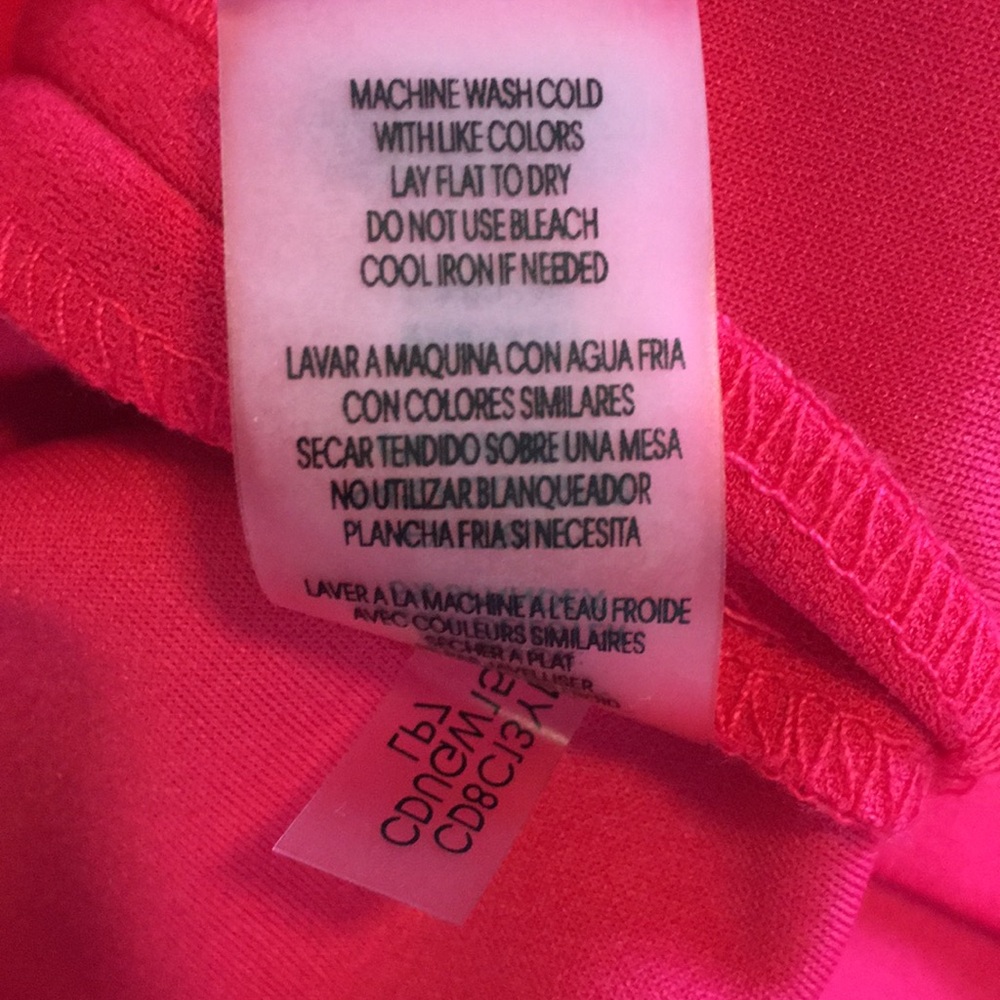 CALVIN KLEIN | Ruffle Short Sleeve Sheath Dress Hot Coral Pink đź©· - Picture 16 of 16